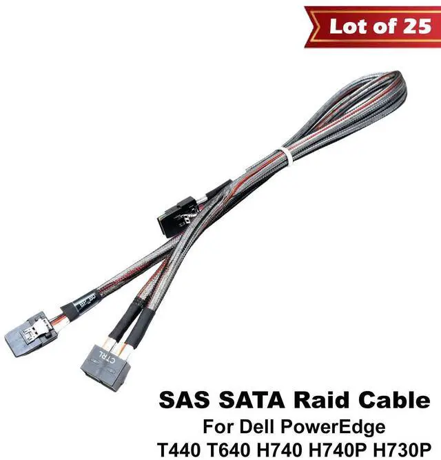Main image of Lot of 25 Dell PowerEdge T440 T640 8Bay RAID Cables PERC H740 H740P H730P XRFV4