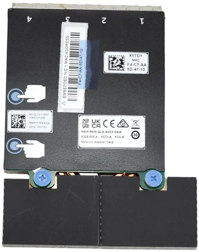 Alt view image 7 of 7 - Lot of 100 Dell QLogic QL41164 Quad-Port 10GbE RJ-45 Network Daughter Card X1TD1