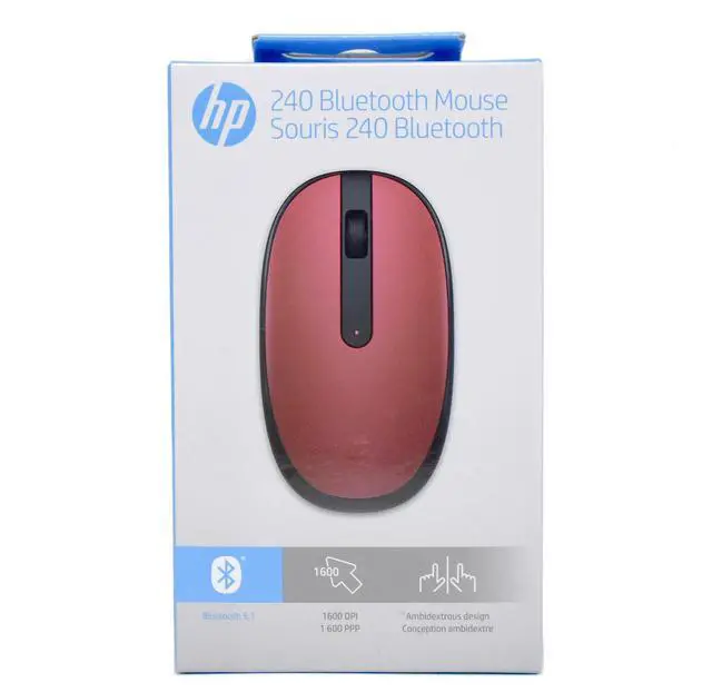 Alt view image 3 of 7 - HP 240 Empire Red Bluetooth Wireless Mouse Sleek Portable & Reliable 43N05AA#ABA