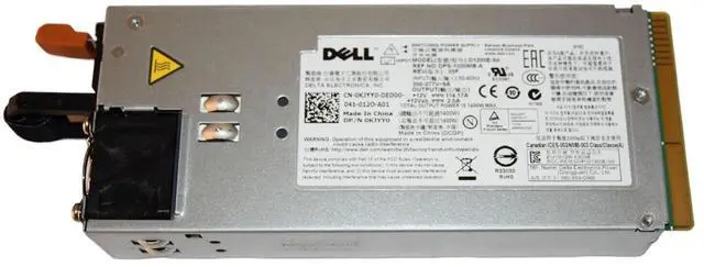 Alt view image 6 of 6 - Lot of 2 Dell PowerEdge C6100 1400W High-Efficiency Hot-Plug Power Supply KJYY0