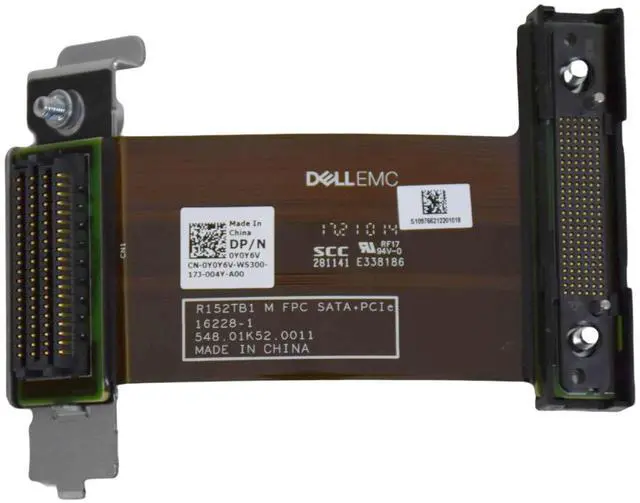 Alt view image 4 of 5 - Lot of 2 Dell PowerEdge M640 SATA PCIe Motherboard HDD Backplane Cable Y0Y6V