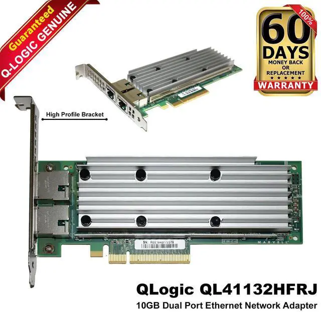 Main image of Dell QLogic QL41132 2-Ports 10GbE RJ-45 PCIe High Profile Network Card NV5
