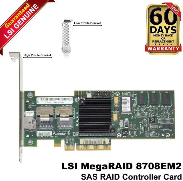 Main image of (NOT FOR HOME PC!) Lenovo LSI MegaRAID SAS 8708EM2 8-Ports 3Gbps PCI x8 Controller 03X3619 LSI00187