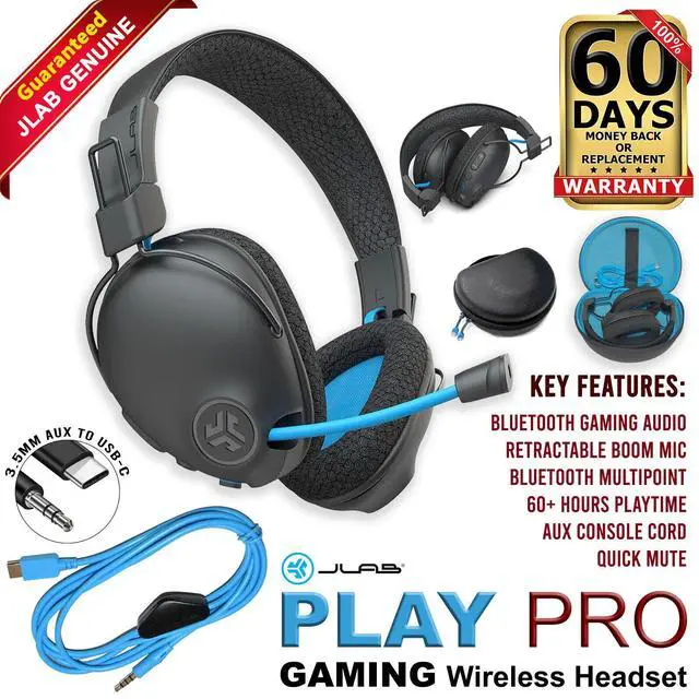 Main image of JLab PlayPro GHBPLAYPRORBLK4 Black 5.0 Bluetooth Stereo Gaming Wireless Headset