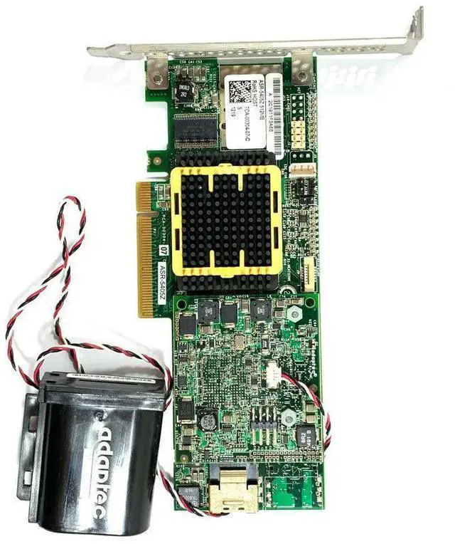Alt view image 2 of 7 - (NOT FOR HOME PC!) Adaptec ASR-5405Z 512MB SATA SAS 4-Ports RAID PCI Express x8 Controller + BBU