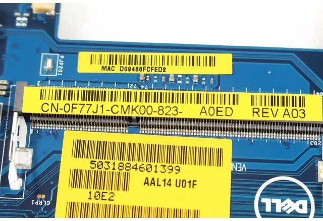 Alt view image 5 of 5 - For Dell Inspiron 15 5552 Notebook Motherboard 0F77J1 F77J1 LA-C571P SR29E