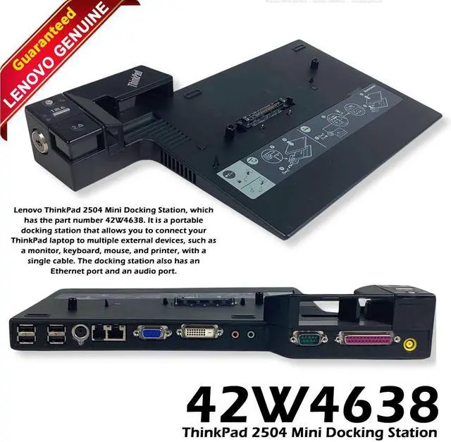 Main image of Genuine Lenovo ThinkPad 2504 Mini Docking Station R6X/T6X/Z6X-42W4638