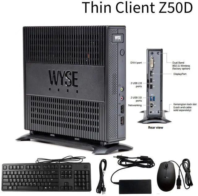Alt view image 2 of 7 - Dell Wyse Z50D Thin Client AMD G Series T56N 1.65 GHz Dual core X5MD8-SP-AAA