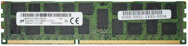 Alt view image 3 of 4 - Lot Of 4 Micron MT36JSF1G72PZ-1G6K1 4x8GB PC3-12800R RDIMM 2Rx4 DDR3 Server RAM