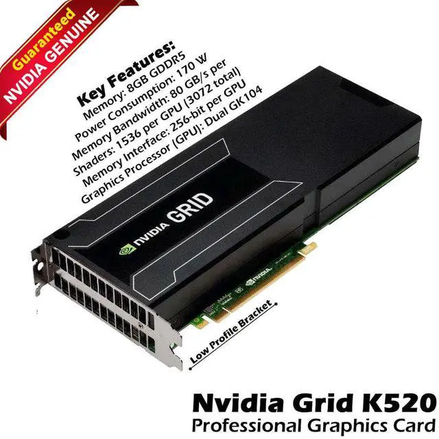 Main image of Nvidia GRID K520 8GB GDDR5 PCIe gen3 x16 Kepler GPU Graphics 900-12055-0010-000