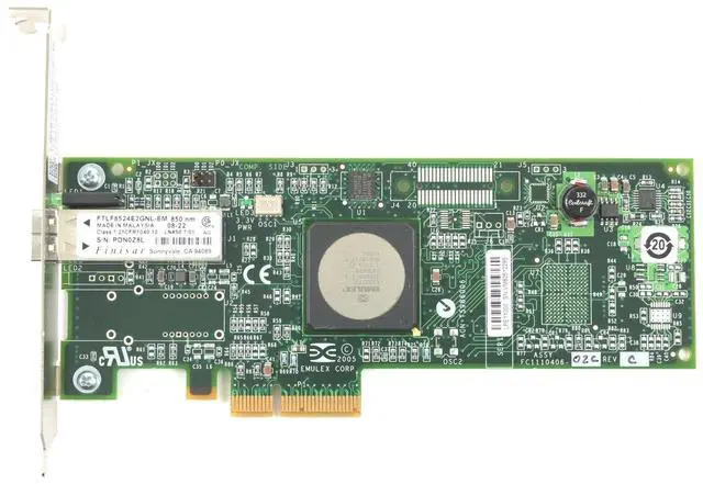 Alt view image 2 of 6 - Emulex LightPulse LPE11000-E 4GB PCIEx4 1-Port Host Bus Adapter Fibre Channel