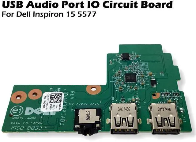 Alt view image 2 of 7 - Genuine Dell Inspiron 15 5577 USB Audio Port IO Circuit Board 3VFY4 03VFY4 088NC