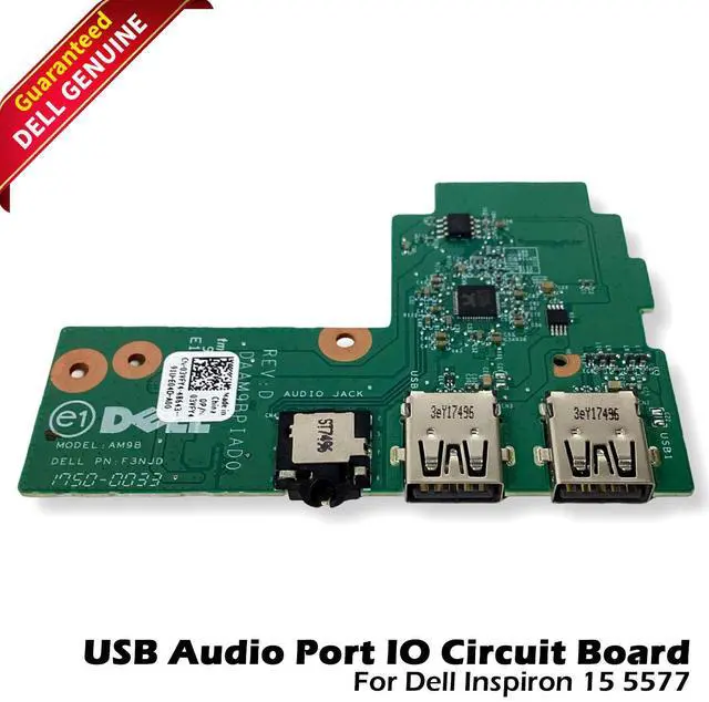 Main image of Genuine Dell Inspiron 15 5577 USB Audio Port IO Circuit Board 3VFY4 03VFY4 088NC