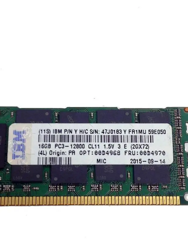 Alt view image 5 of 6 - Lot of 4 Micron MT36JSF2G72PZ-1G6E1FF 4x16GB 2Rx4 PC3-12800R Server Memory