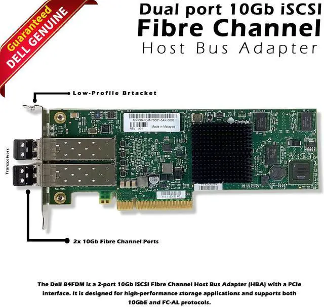 Main image of (NOT FOR HOME PC!) Dell Host Bus Adapter Dual Port PCI-E SAS 2-Port 6Gbps Fibre Channel 84FDM