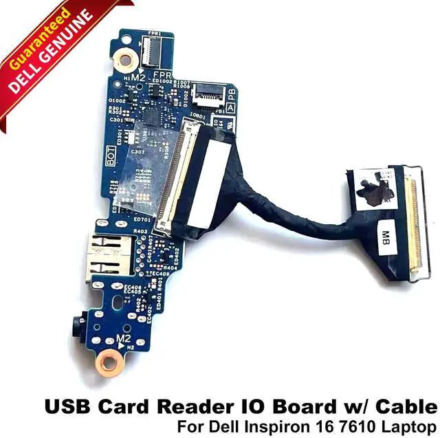 Main image of Genuine Dell Inspiron 16 7610 USB Audio SD Card Reader IO Board with Cable R4KFW