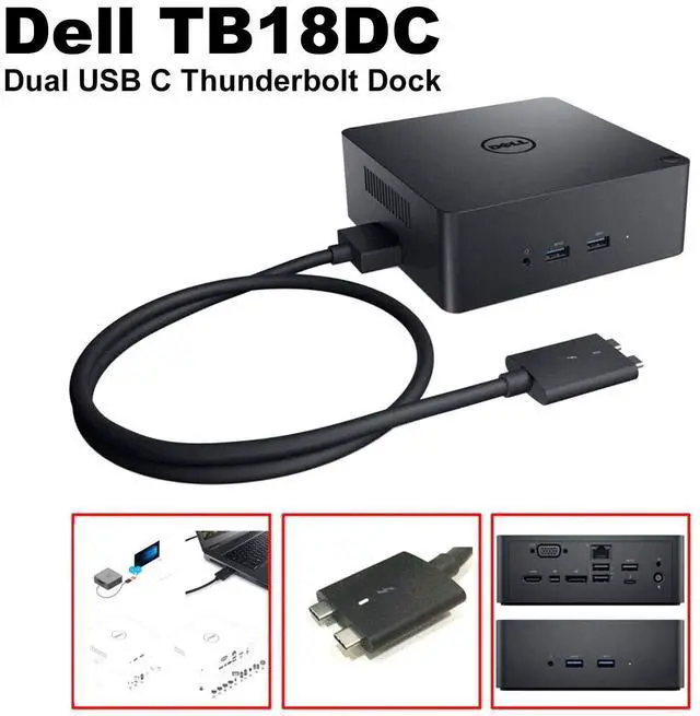 Alt view image 2 of 7 - Genuine Dell Precision 7730 7530 USB-C Thunderbolt Docking Station TB18DC