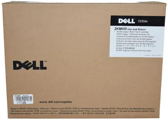 Alt view image 4 of 7 - Genuine Dell 5350dn Toner Cartridge Extra High Yield 30K Pages 2KMVD