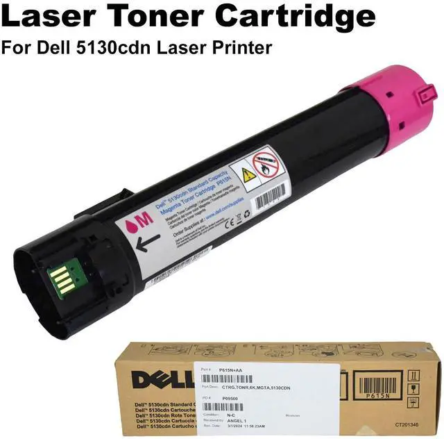 Alt view image 2 of 7 - Dell 5130cdn Magenta Laser Printer Toner Cartridge Yield 6000 330-5845 P615N