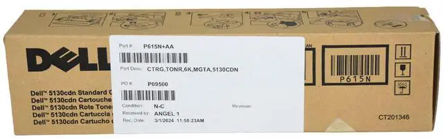 Alt view image 3 of 7 - Dell 5130cdn Magenta Laser Printer Toner Cartridge Yield 6000 330-5845 P615N