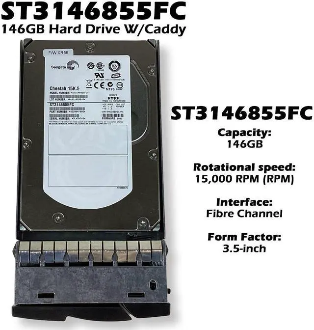 Alt view image 2 of 7 - Seagate ST3146855FC Cheetah 15K.5 146Gb 15000RPM Fibre Channel 4Gbps 3.5" HDD