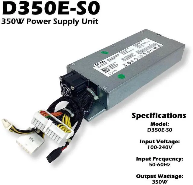 Alt view image 2 of 7 - Genuine Dell PowerEdge R310 Server D350E-S0 350W Switching Power Supply R109K