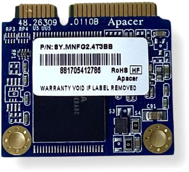 Alt view image 2 of 7 - Apacer 64GB MLC SATA SSD Module 8Y.MNFG2.4T.BB Solid State Drive Laptop