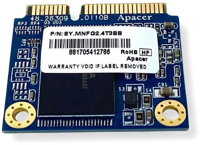 Alt view image 3 of 7 - Apacer 64GB MLC SATA SSD Module 8Y.MNFG2.4T.BB Solid State Drive Laptop