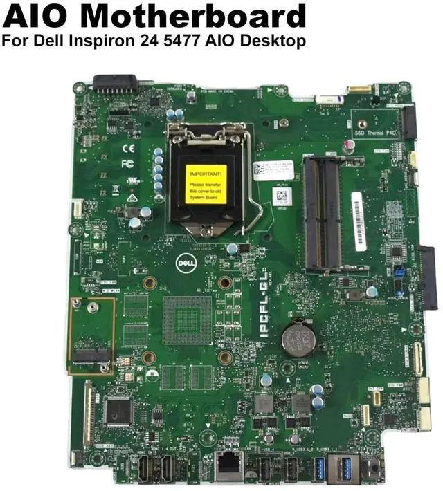 Alt view image 2 of 6 - Dell Inspiron 24 5477 LGA1151 H370 Chipset DDR4 AlO Desktop Motherboard JVDY1