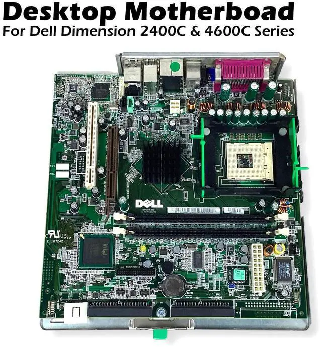 Alt view image 2 of 7 - Genuine Dell Dimension 2400c 4600c DDR2 2 Slot System Motherboard K0057