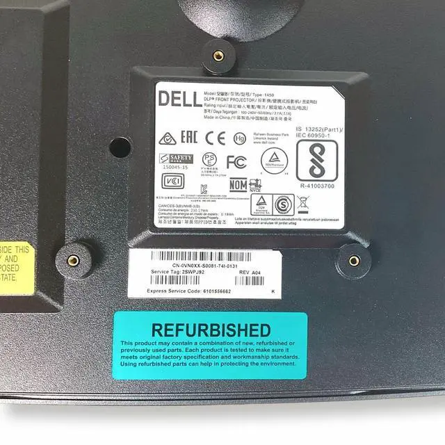 Alt view image 5 of 7 - Dell 1450 Projector w/Bulb ANSI 3000 Lumens XGA (1024x768) 2200:1 KM7NY