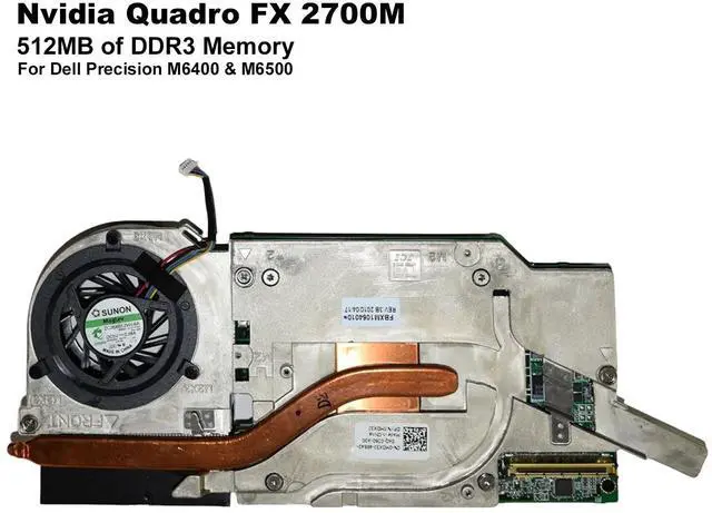 Alt view image 2 of 7 - Lot Of 5 Dell Precision M6400 M6500 Nvidia Quadro FX 512MB Video Card MDX3J