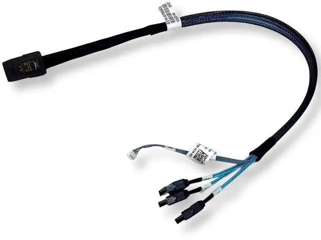 Alt view image 4 of 7 - (NOT FOR HOME PC!) Lot of 2 Dell mini SAS to 3x Straight Sata cable XV676 0XV676 CN-0XV676