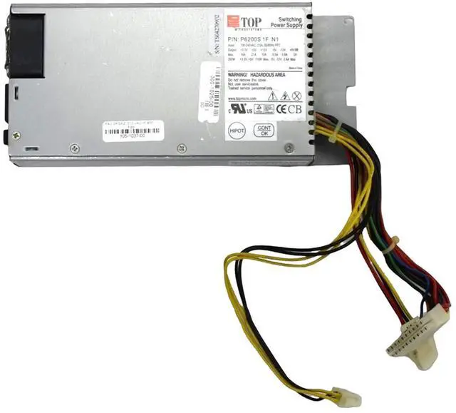 Alt view image 3 of 7 - Genuine Top Microsystems 200W 12V 1Fan ATX Power Supply P6200S 1F ND 105-1037-00