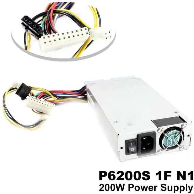 Alt view image 2 of 7 - Genuine Top Microsystems 200W 12V 1Fan ATX Power Supply P6200S 1F ND 105-1037-00