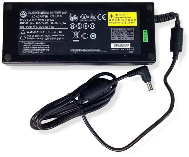 Alt view image 3 of 7 - LI SHIN 0405B20220 Power Supply Alienware M17X M17R1 220W AC Adapter 20V 11A