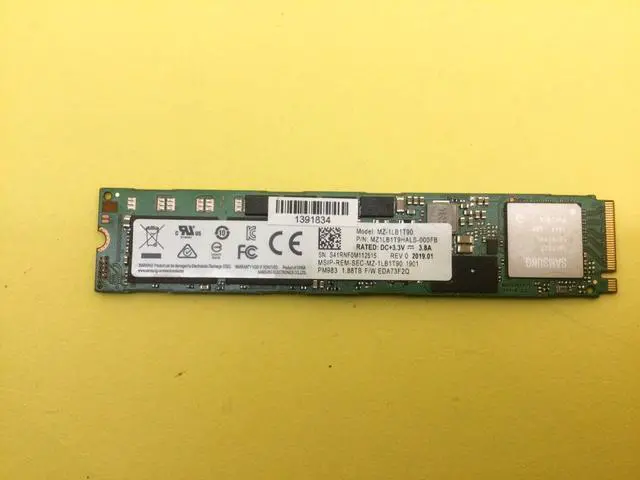 Alt view image 2 of 5 - MZ1LB1T9HALS Samsung PM983 1.92TB NVMe PCIe M.2 22110 SSD MZ-1LB1T90