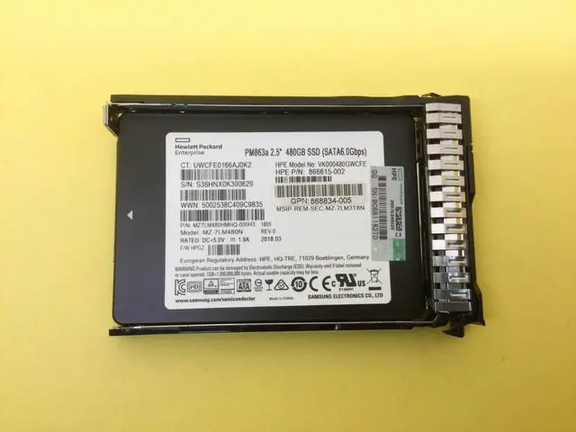 Main image of 868818-B21 HPE 480GB SATA 6G READ INTENSIVE SFF SC SSD 868926-001