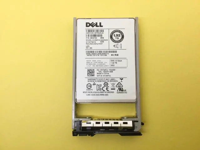 Main image of (NOT FOR HOME PC!) VCWFG Dell 1.92TB SAS 12Gb/s Read Intensive 2.5'' SSD 0VCWFG HUSMR1619ASS204