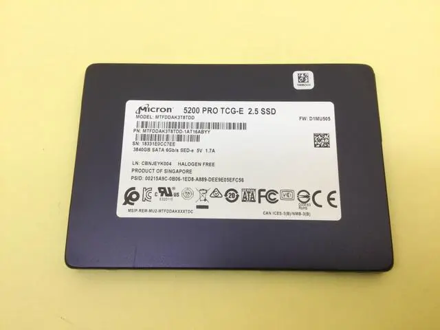 Main image of Micron 5200 PRO 3.84TB SATA 6Gb/s 2.5" SSD MTFDDAK3T8TDD