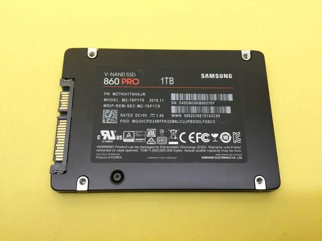 Alt view image 2 of 3 - Samsung 860 Pro Series 1TB SATA3 V-NAND 2.5inch SSD MZ-76P1T0