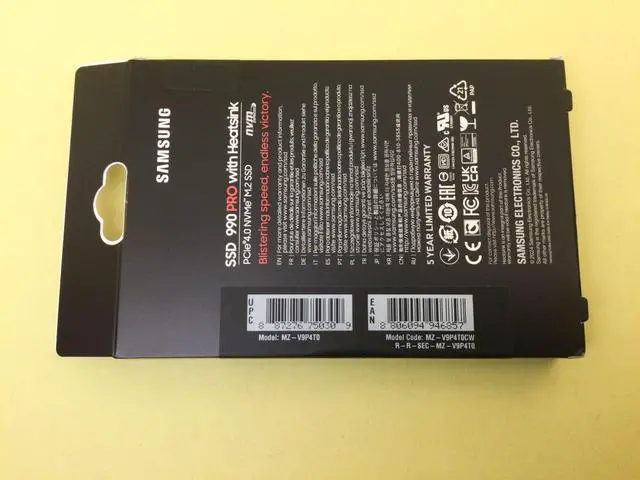 Alt view image 2 of 2 - SAMSUNG 990 Pro 4TB M.2 2280 PCIe 4.0 x4 NVMe SSD MZ-V9P4T0CW