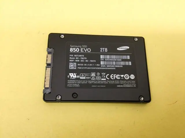 Main image of Samsung 850 EVO Series 2TB Internal 2.5" SATA SSD MZ-75E2T0