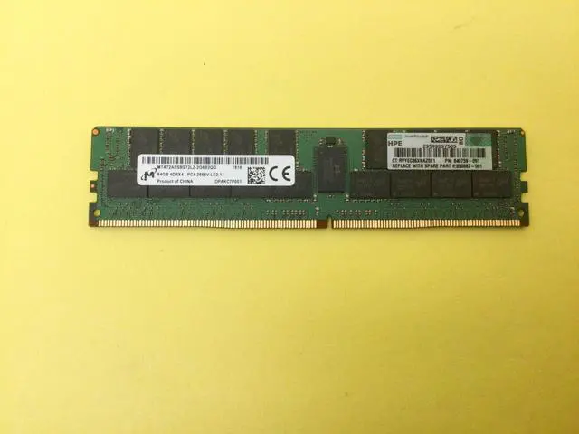 Main image of 840759-091 HPE 64GB QUAD RANK X4 4RX4 DDR4-2666 PC4-2666V MEMORY 815101-B21
