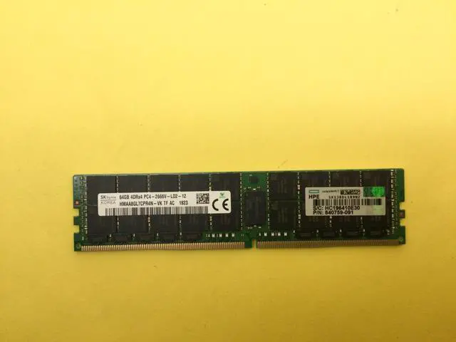 Alt view image 2 of 5 - 840759-091 HPE 64GB QUAD RANK X4 4RX4 DDR4-2666 PC4-2666V MEMORY 815101-B21