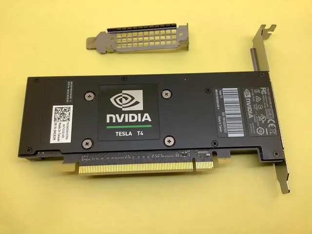 Alt view image 3 of 3 - NVIDIA Tesla T4 16GB GDDR6 PCIE GPU Graphics Accelerator Card w/ both brackets