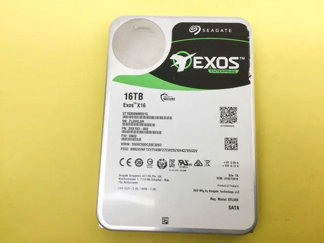 Alt view image 2 of 3 - SEAGATE EXOS X16 16TB 7.2K SATA-6GBPS 256MB 512E/4KN 3.5IN ENT HDD ST16000NM001G