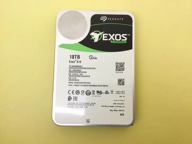 Main image of (NOT FOR HOME PC!) Seagate Exos X18 18TB 7.2K SAS 12Gb/s 3.5in 512E/4KN HDD ST18000NM005J - OEM