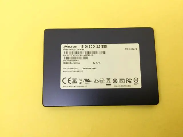 Main image of Micron 5100 ECO 3.84TB SATA 6Gb/s 2.5" SSD MTFDDAK3T8TBY