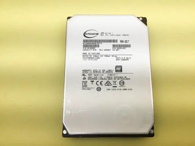 Alt view image 2 of 4 - HGST Ultrastar 8TB 7.2K RPM SATA 6Gb/s 3.5" Enterprise HDD HUH728080ALE600